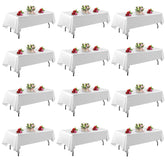 Mantel blanco FINDYOU rectangular para mesas de 60 x 102 pulgadas, protección suave.