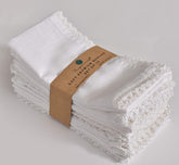 FingerCraft servilleta de algodón-lino con encaje elegante para la mesa.