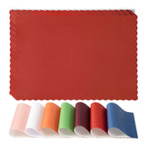 Fit Meal Prep, individual de papel rojo con borde ondulado para comidas en casa.