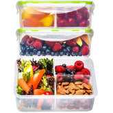 Caja bento FIT Strong y Healthy, tres compartimentos, lonchera de 39 oz para comidas equilibradas.