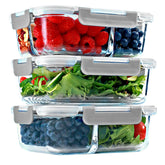 Contenedor FIT Strong & Healthy de 1 compartimento para porciones controladas en el trabajo.