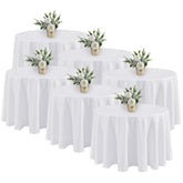 Mantel blanco redondo de Fitable de 120 pulgadas para bodas