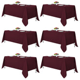 Mantel Fitable Burdeos para boda, escena elegante y fácil de limpiar.