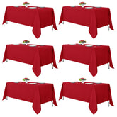 Mantel rectangular rojo de Fitable, ideal para cenas elegantes