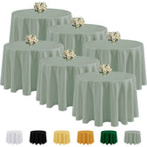 Mantel redondo Fitable verde salvia 120 pulgadas para bodas