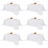 Manteles Fitable rectangulares, paquete de 6, ideales para mesas grandes en eventos.