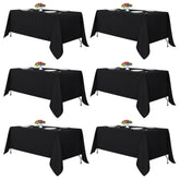Mantel Fitable negro rectangular 70x120 para mesas grandes, ideal para banquetes.