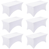 Fixwal cubre-mesa spandex blanco 8ft ajusta perfecto para eventos