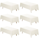 Mantel Fixwal marfil rectangular 70x120, ideal para banquetes y comidas.