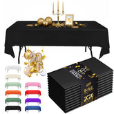 Mantel negro Fixwal de 54x108 pulgadas para cubrir mesas grandes.