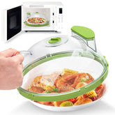 Fkprorjv cubre-platos microondas de 10 pulgadas con vapor para mantener humedad.