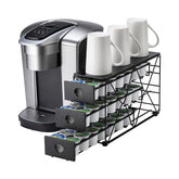FlagShip porta K-Cup tres niveles, vista frontal, organiza cápsulas