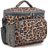 FlowFlight bolsa almuerzo aislada con diseño Leopardo, ideal para llevar comidas al trabajo
