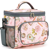 FlowFly bolsa de almuerzo aislada rosa para mantener comidas frías o cálidas