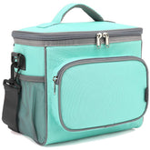 FlowFly Jade, vista frontal de la bolsa de almuerzo aislada, ideal para mantener comidas frescas.