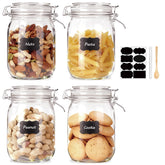 Frasco Flrolove de vidrio 32oz con tapa abatible para almacenamiento seguro