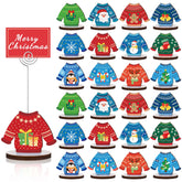 FOGWOWO portatarjetas sudadera navidad, ideal para nombres y menús en la mesa.