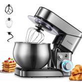 FOHERE batidora de pie de 5,8 qt, cuerpo metálico duradero para mezclas robustas.