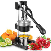 FOHERE Exprimidor cítrico manual con base de hierro forjado para jugo fresco