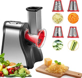 FOHERE rallador eléctrico para quesos y verduras facilita ensaladas rápidas.