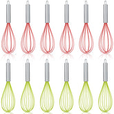 FoldTier batidores navideños de silicona 10 pulgadas; ideal para batir masas festivas