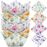 FoldTier cojín floral verde, agarre cómodo para tazones calientes