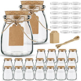 Folinstall frascos de vidrio 7oz con tapas de corcho para regalos elegantes.