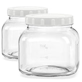 Folinstall tarro de vidrio hermético 81 oz con boca ancha para almacenamiento seguro