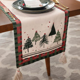 Folkulture camino de mesa Navidad 72 pulgadas para comedor espacioso, añade calidez festiva.