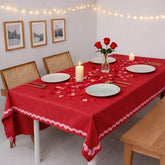 Folkulture mantel San Valentín rectangular 60x72 en rojo, ideal para cenas y protección de la mesa