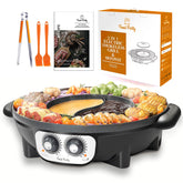 Food Party Hot Pot Grill 2 en 1, frente: cocina social para reuniones familiares