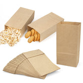 Bolsas Foraineam mini Kraft de 3.5 x 2 x 6.7 pulgadas con base plana para pequeños regalos