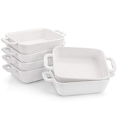 Foraineam juego de hornear rectangular 6 piezas, ideal para hornear y servir en mesa.