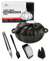 FORTITUDE21 asador de ajo de hierro forjado en uso interior para sabor intenso.