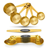 Foyucool tazas de medición oro, 5 piezas, para hornear con precisión