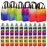 Frcctre bolsas brillantes gradiente azul, duraderas para compras diarias.
