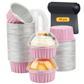 Free-Air papeles para magdalenas jumbo con tapas transparentes para presentar cupcakes