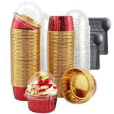 Free-Air cápsulas de cupcake de aluminio con tapa domo para 100 unidades