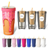 Frost Buddy Togo Buddy 30oz con tapa abatible, evita derrames durante el viaje.