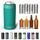 Frost Buddy enfriador universal para latas con acabado Teal Glitz; mantiene la bebida fría por horas