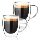 FrutPunch taza cristal doble pared 12oz mantiene caliente la bebida y evita quemaduras