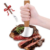 Cuchillo Rocker de Fstcrt con hoja curva de acero inoxidable para cortes precisos de carne