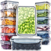 Conjunto Fullstar de contenedores rectangulares con tapas, ideal para organizar comida