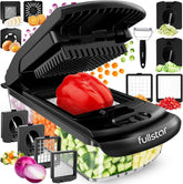 Fullstar Cortador de Vegetales Original: rebanadas uniformes para preparaciones rápidas.