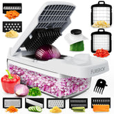 Fullstar cortador 9 en 1, corte fino para ensaladas rápidas.