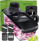 Fullstar Mandolina con hojas intercambiables, corta verduras con precisión para preparaciones rápidas.