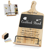 Funistree: soporte libro cocina con borrador de pizarra para notas rápidas.