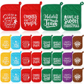 Manoplas navideñas Funnymoom con bolsillo y protección para ollas calientes.