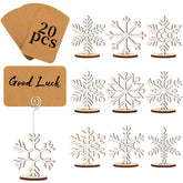 Funnymoom soporte de madera para placas de Navidad, estable y decorativo.