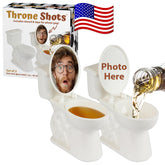 Funwares Throne Shots vaso chupito inodoro con tapa abatible para risas en fiestas.